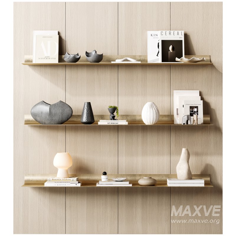 wooden shelving decor set 5 - Image 5