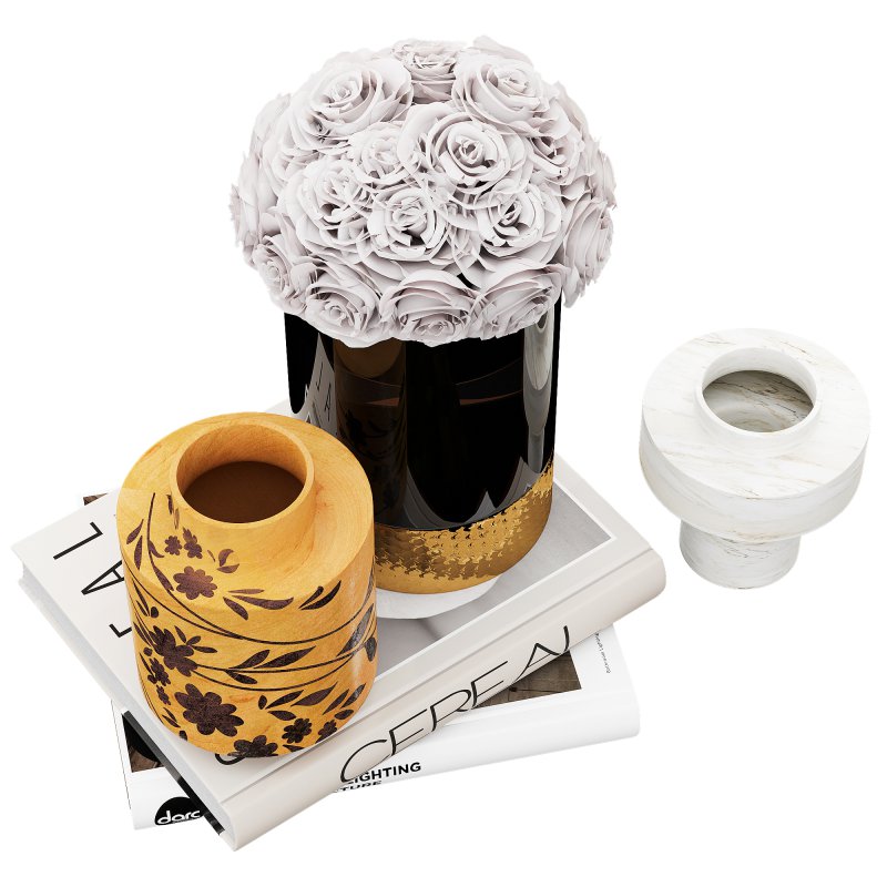 Decorative set With Rose bouquet - Image 1