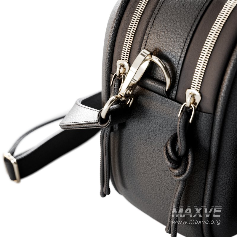 Black leather bag for women - Image 7
