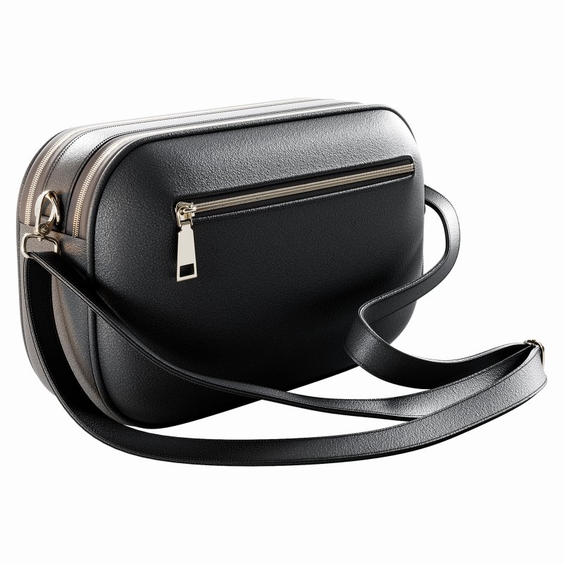 Black leather bag for women - Image 8