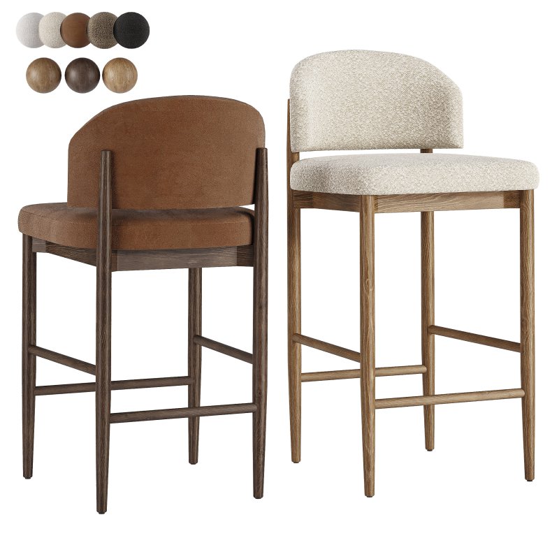 Eva Fabric Bar & Counter Stool-RH - Image 1