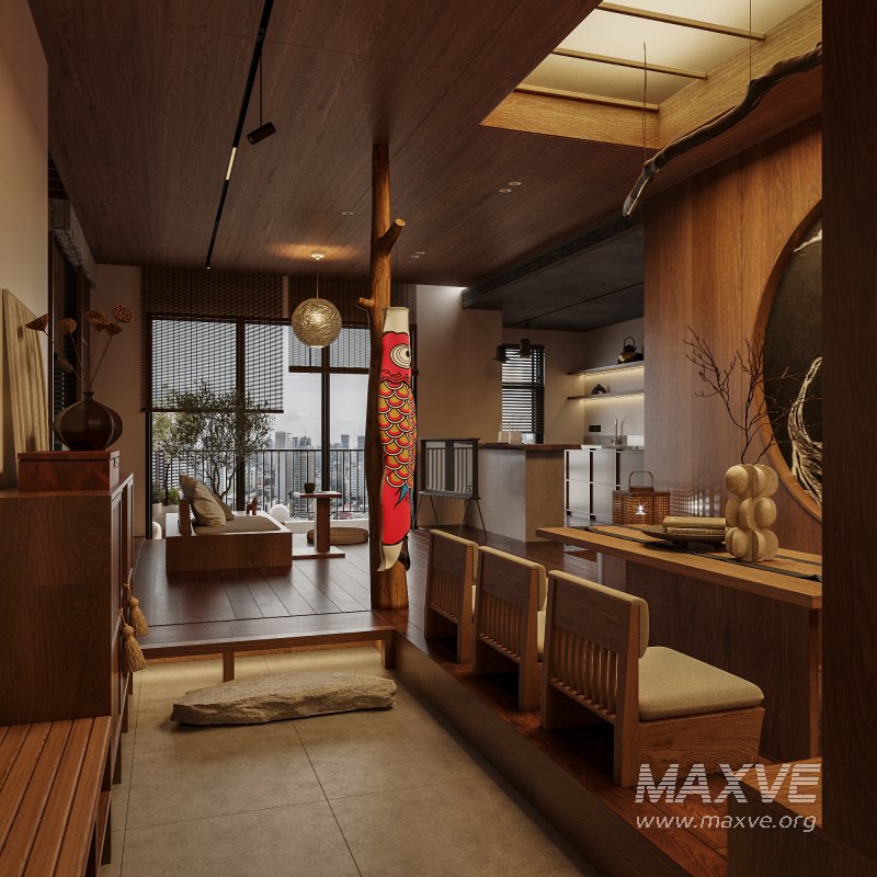 Japanese Living Room Dining Room Bedroom - Image 22