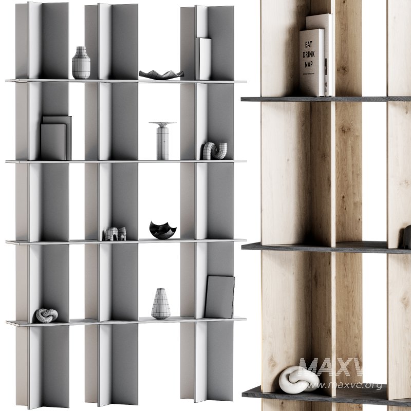 Minimalistic wooden Rack with decor - Image 10