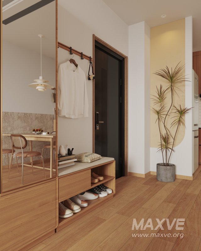 Modern living room and dining room kitchen interior scene - Image 4