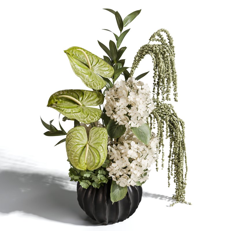 Ivory Hydrangea in a Calm Floral Scene - Image 3