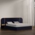 Modern Upholstered Bed with Wooden Arch Frame - Thumbnail 1