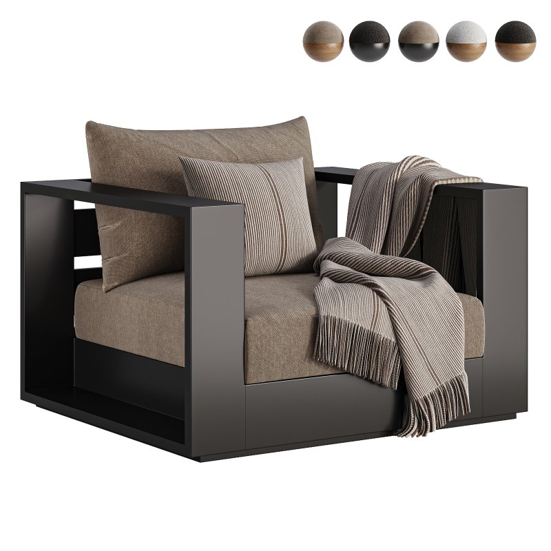 Hayman Teak Swivel Lounge Chair-Harbour - Image 1