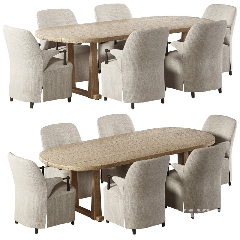 Brently Chair & Ayla Dining Table-Fourhands - Image 2