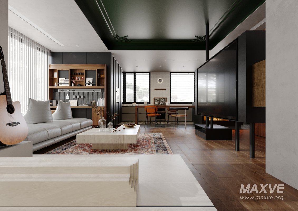 Luxurious living room and dining room kitchen - Image 3