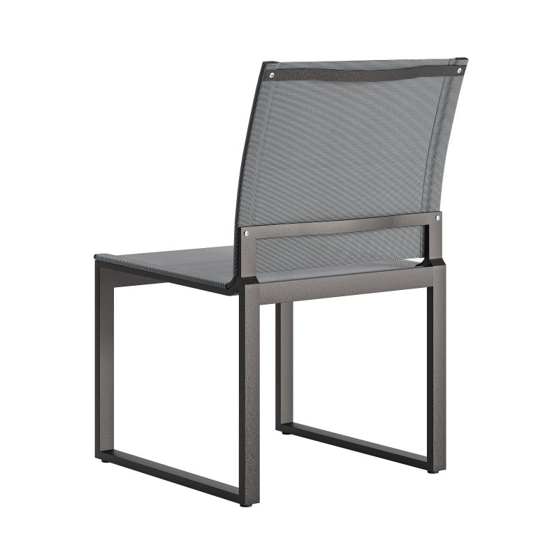Hayman Teak and Aluminum Armless Dining Chair-Harbour - Image 2