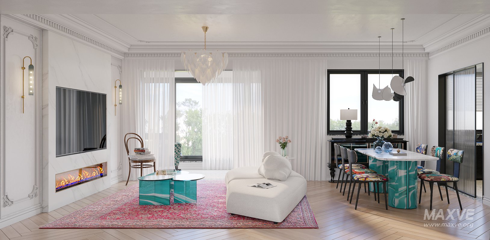 Luxurious living room and dining room bedroom - Image 1