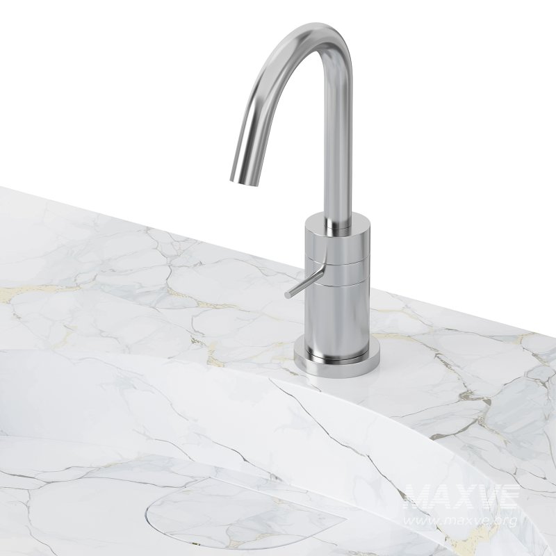 White Stone Flat Washbasin - Image 6