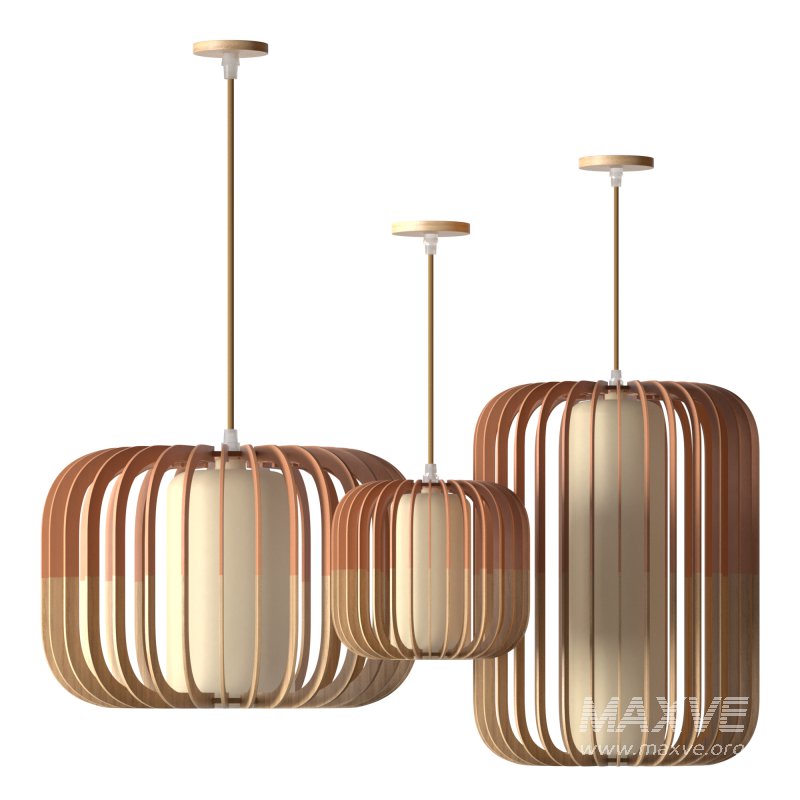 Nordic Wooden Pendant Lamp - Image 3