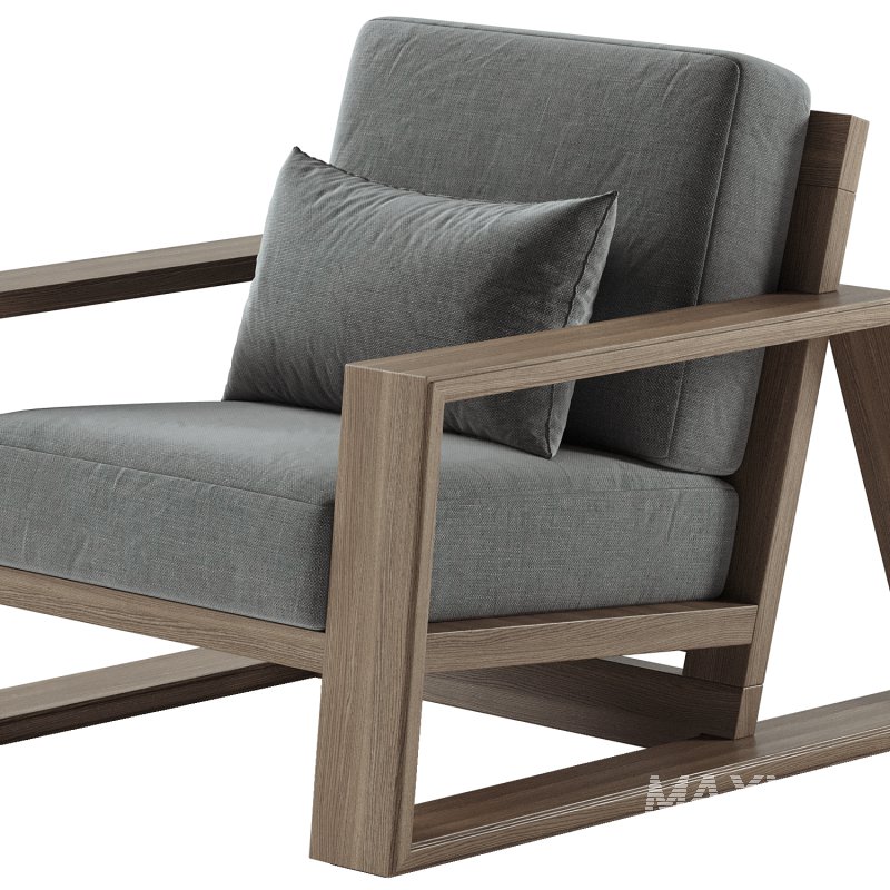 Canyon Outdoor Teak Lounge Chair - Image 6