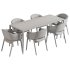 Lisbon table and Isa Fabric Dining Chair set 4 - Thumbnail 2