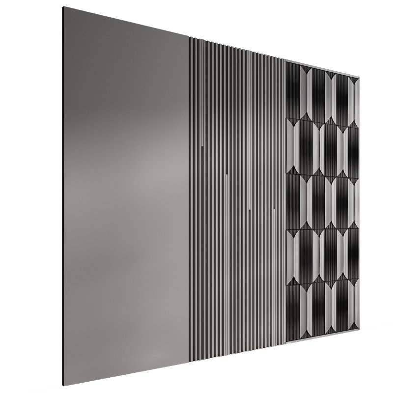 Headboard wood and concrete 3d Wall Panel 06 - Image 2