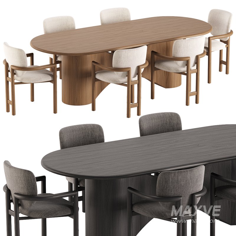 Madeira Chair and Olexey Oval Table - Image 5