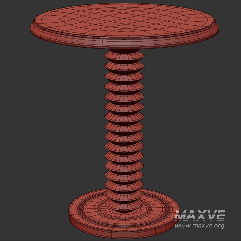 French Wood Side Table by Charles Dudouyt - Image 1