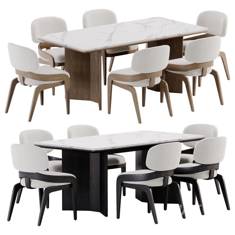 : Scandinavian Dining Set - Image 2