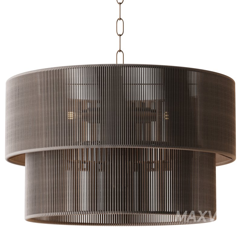 5-Lights Hand-Woven Rattan Pendant Light - Image 5