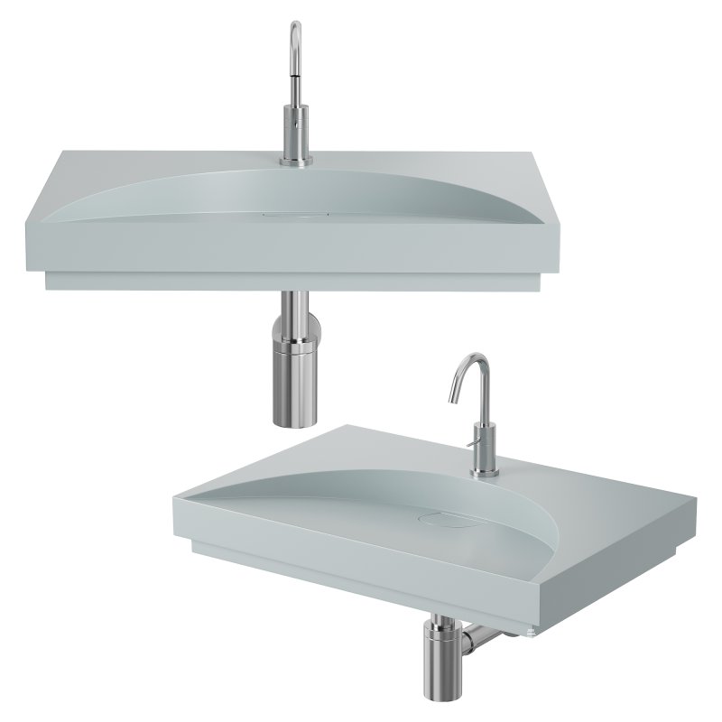 White Stone Flat Washbasin - Image 7