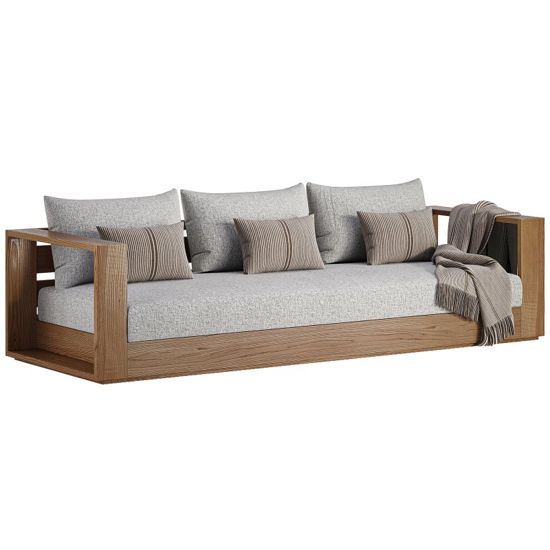 Hayman Teak 3 Seat Sofa-Harbour - Image 2
