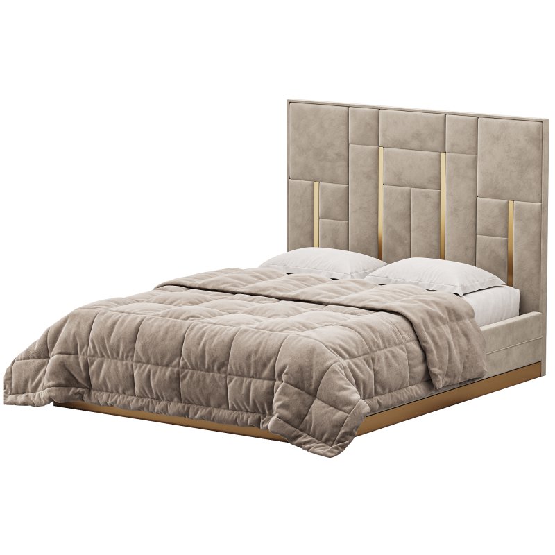 White And Gold BED - Image 1