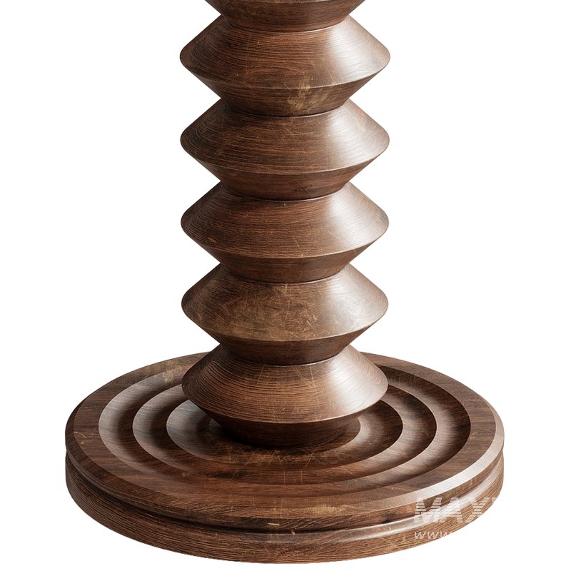 French Wood Side Table by Charles Dudouyt - Image 3