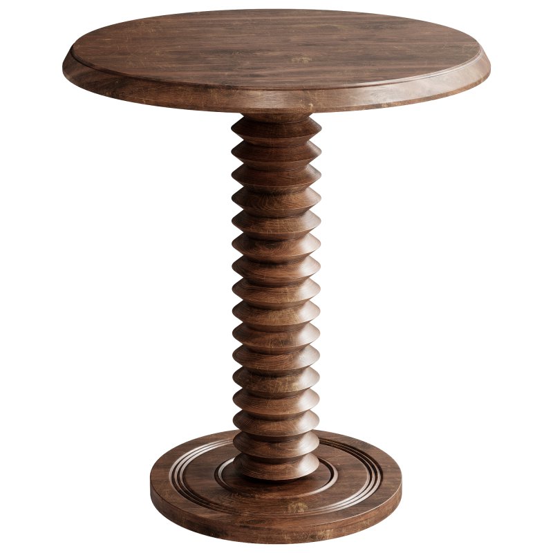 French Wood Side Table by Charles Dudouyt - Image 3