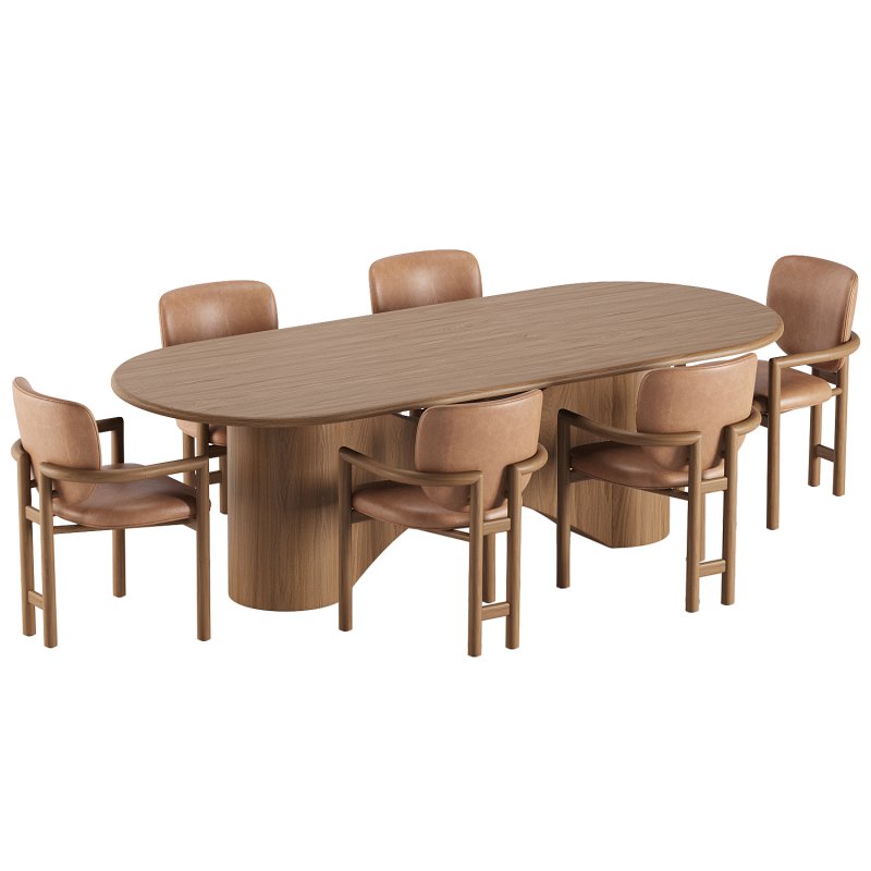 Madeira Chair and Olexey Oval Table - Image 2