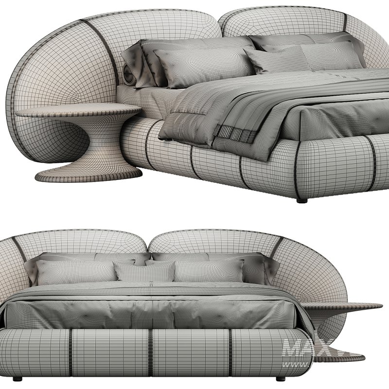 Memoria King Bed By Natuzzi - Image 5