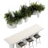 Reception Desk With Hanging Plants-set 15 - Thumbnail 3