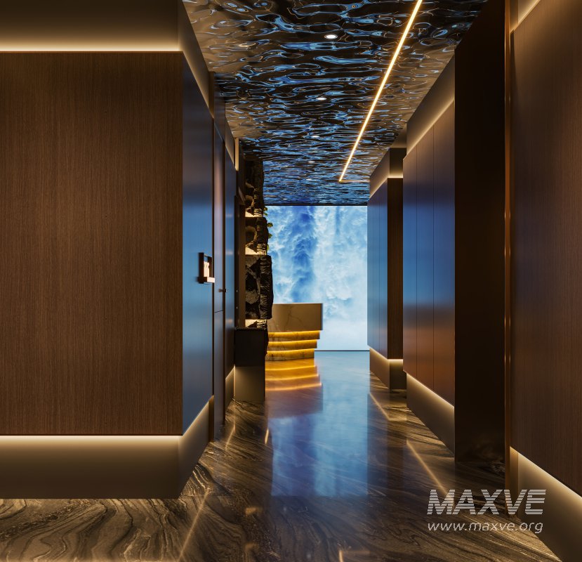 Chinese Hotel reception and hallway - Image 1