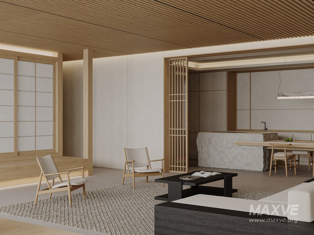 Japanese living and dining room - Image 3