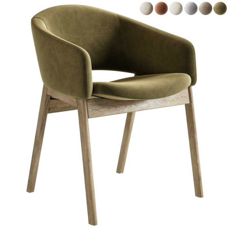 Isa Fabric Dining Arm Chair - Image 5