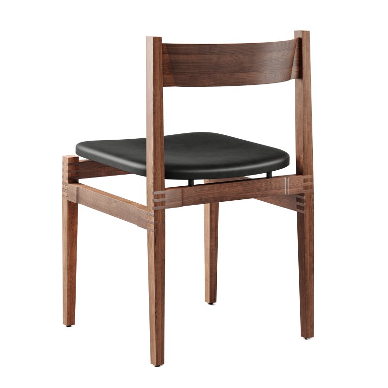 AMBROGIO BLACK LEATHER DINING CHAIR-CB2 - Image 2