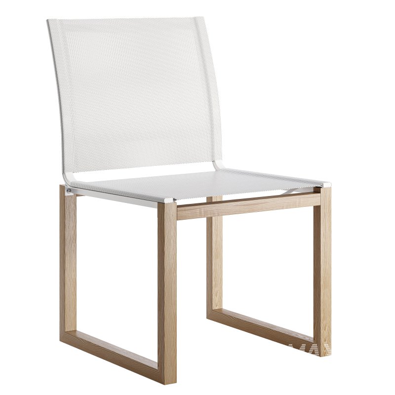 Hayman Teak and Aluminum Armless Dining Chair & Table-harbour - Image 4