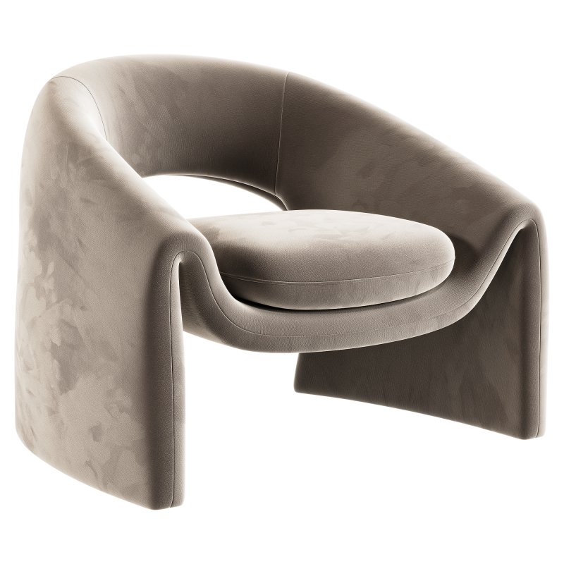 Boucle armchair Kastaninbaum - Image 1