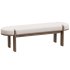 Karina Dark Elm Wood w Oatmeal Fabric Bench - Thumbnail 2