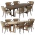 Amira Armless Dining Chair & Ayla Dining Table - Thumbnail 1