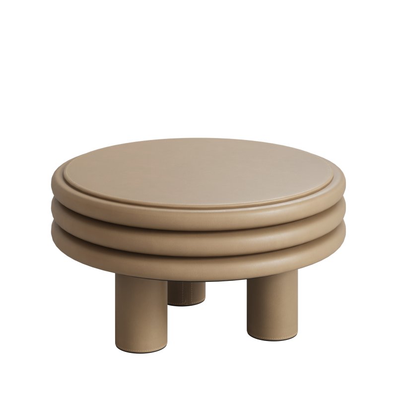 Scala Beige Low Round Coffee Table - Image 6
