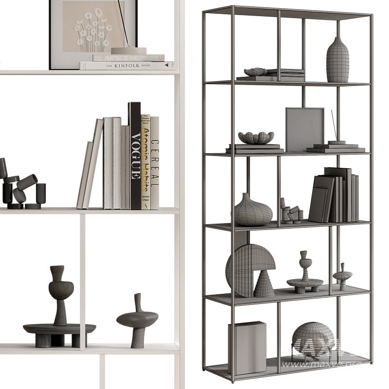 wooden Rack with decor 4 - Image 5