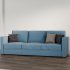 Blue Seater Sofa with Cushions - Thumbnail 3