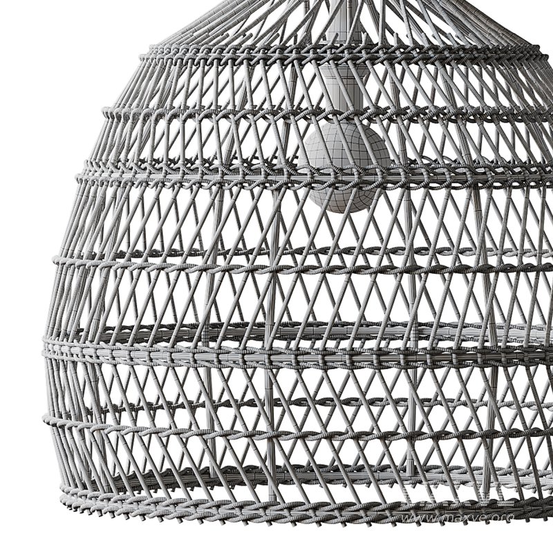 Boho Design Natural Basket Rattan Woven Pendant Light Hanging Lamp - Image 9