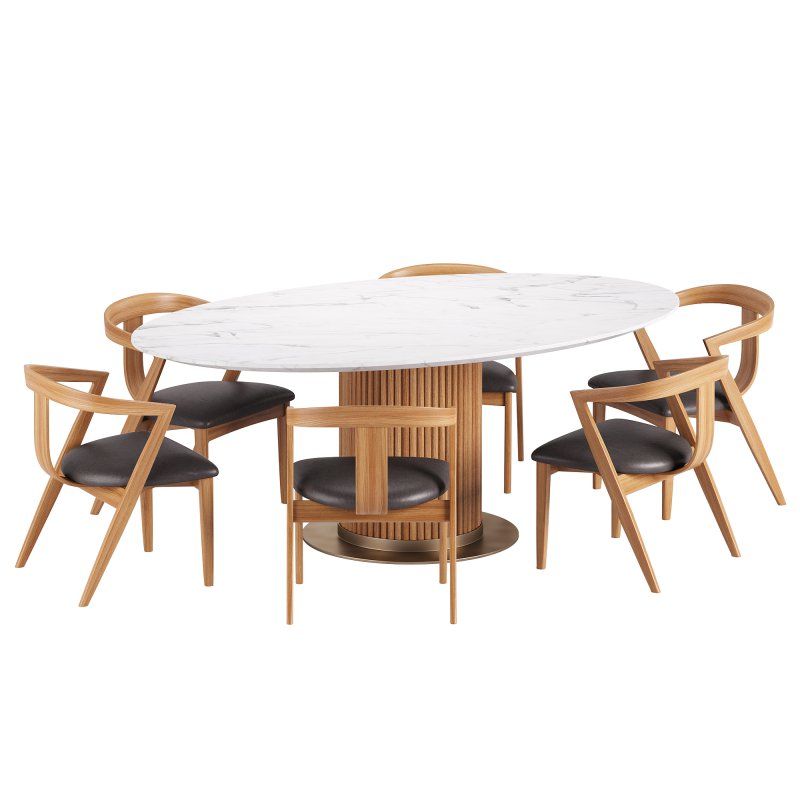 Edwin Dining Chair and Murcell Oval Table - Image 4
