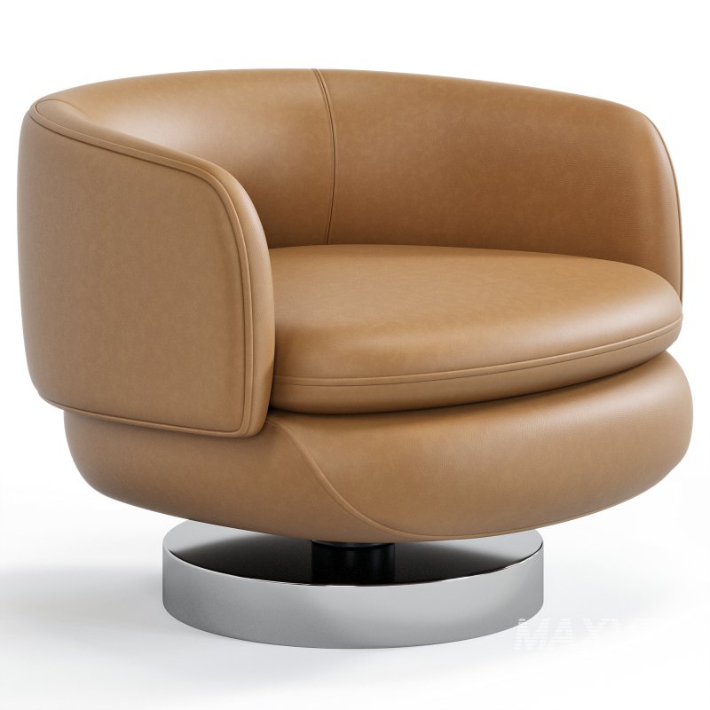 Vivienne Leather Armchair By Minotti - Image 4