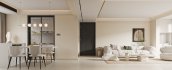 Modern living room and dining room kitchen interior scene - Thumbnail 1