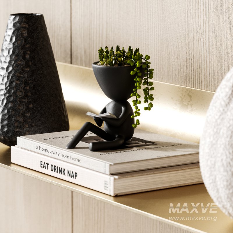 wooden shelving decor set 5 - Image 9