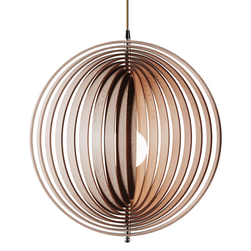 Creative Wood Round Globe Pendant Light Fixture Shade - Image 4