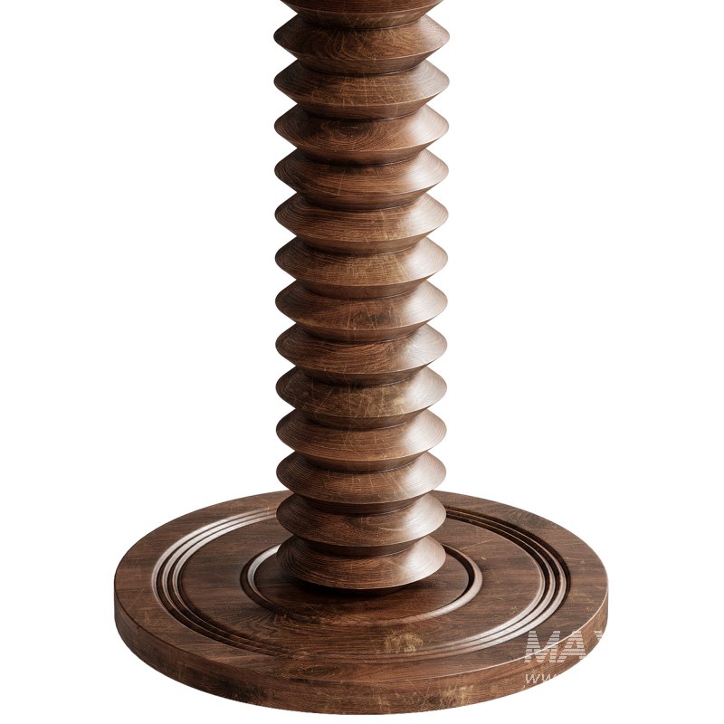 French Wood Side Table by Charles Dudouyt - Image 4